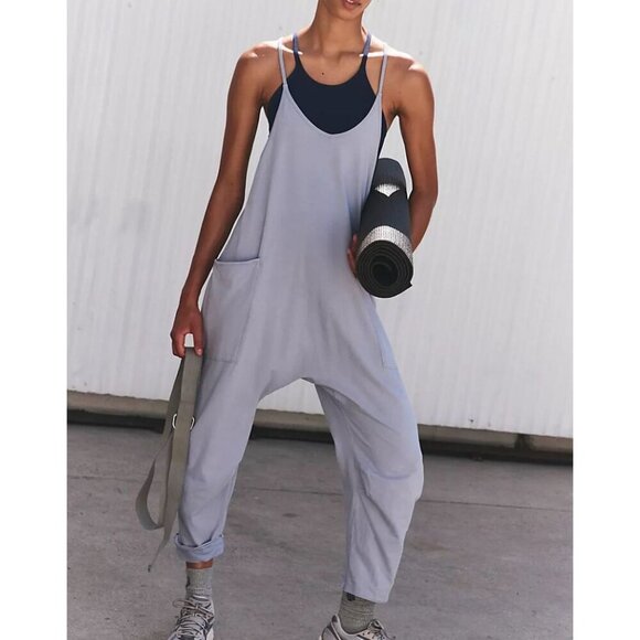 Free People Hotshot Onesie Jumpsuit Heather Gray Size Medium - Picture 2 of 11